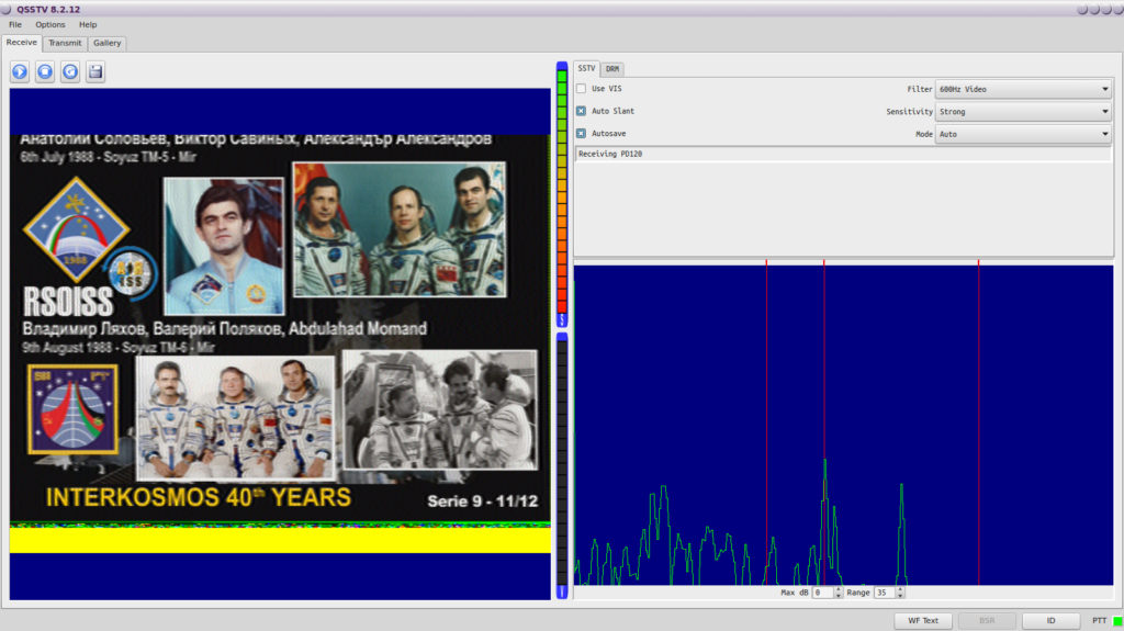 QSSTV empfängt Bilder von der ISS