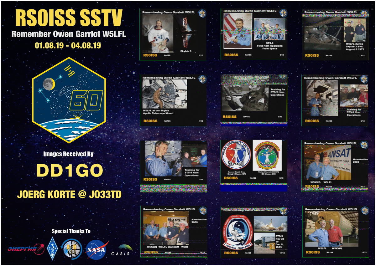 ARISS SSTV Owen Garriott W5LFL Memories