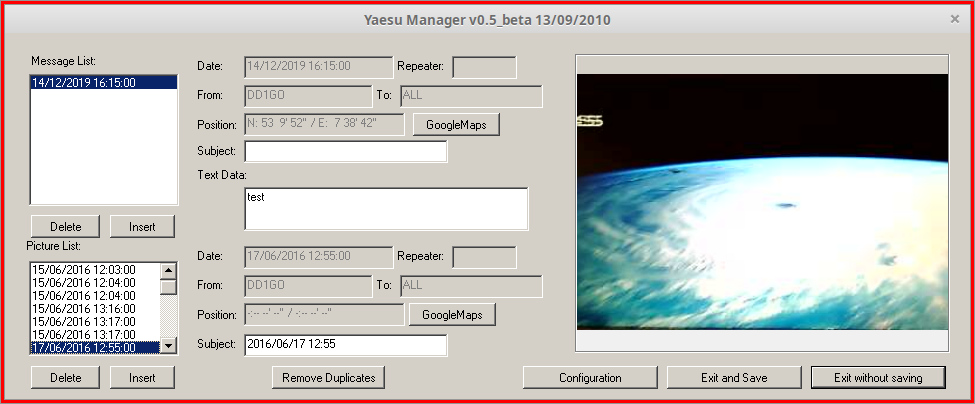 Yaesu Manager 0.5ß by EA7EE (Daten von DD1GO)