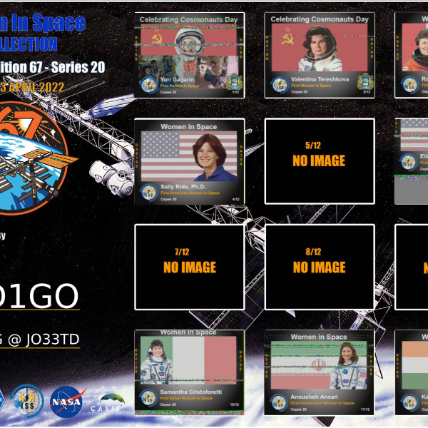 ARISS SSTV AwardExpedition 67 – ARISS Series 20 COSMONAUTICS DAY AND WOMEN IN SPACE 2022